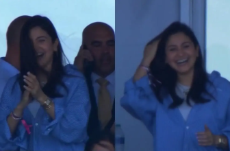 Anushka Sharma celebrates India's victory